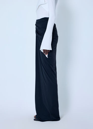 LN-CC® - Entire Studios: Interlock Ruched Draped Maxi Skirt - Black Entire Studios Interlock Ruched Draped Maxi Skirt Black ent0266029