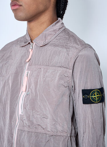 Stone Island Overshirt In Nylon Metal Pink sto0160007