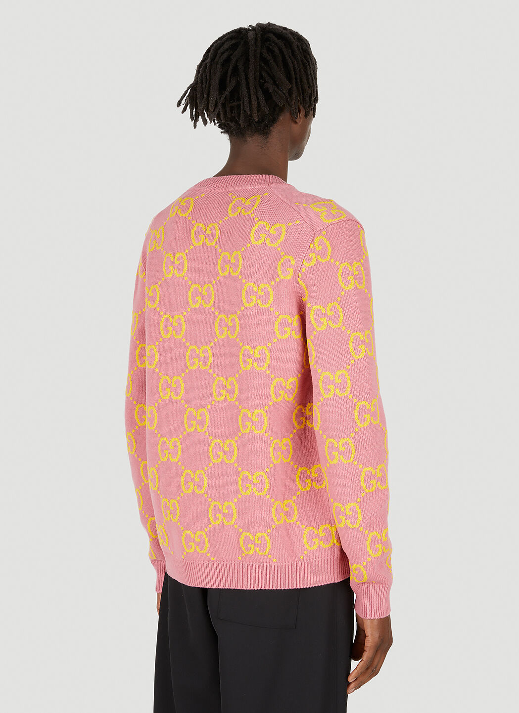 Gucci pink and yellow sweater hotsell