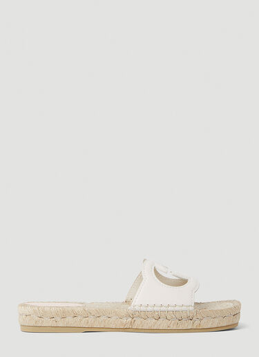 Gucci Interlocking G Flat Slides Cream guc0251162