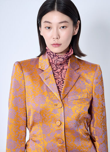 Dries Van Noten 刺繡コート オレンジ dvn0260001