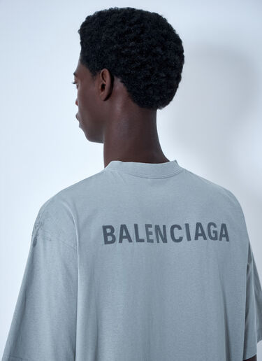 Balenciaga Logo Motif T-Shirt Grey bal0164007