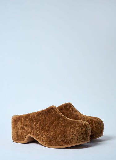 Dries Van Noten Sherpa Clogs Camel dvn0158029