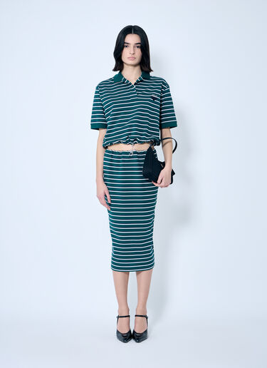 Prada 条纹 Polo 衫 绿色 pra0260017