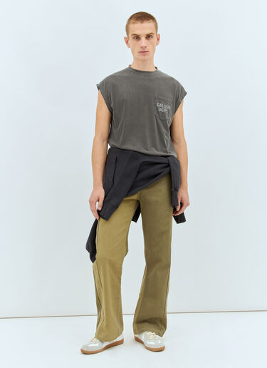 Gallery Dept. Logo Print T-Shirt Grey gdp0158026