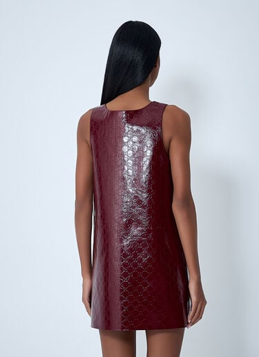 Leather Mini Dress Gucci Leather Mini Dress Red guc0261128
