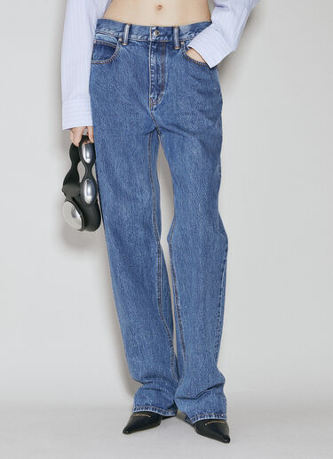 Alexander Wang Crystal Embellished Jeans Blue awg0253024