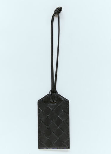 Bottega Veneta Intrecciato Tag Holder Black bov0256023