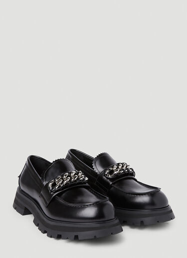 Alexander McQueen Wander Chain Loafers Black amq0151053