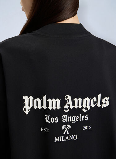 Palm Angels Milan LA Maxi T-shirt Dress Black pma0264196