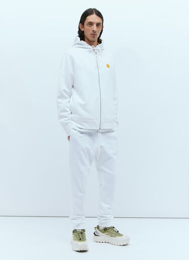 Moncler 로고 패치 트랙 팬츠 화이트 mon0156014