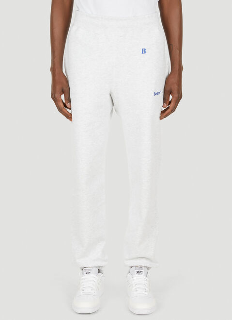 Better Gift Shop Embroidered Track Pants White bfs0154006