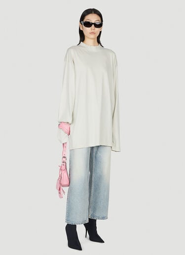 Oversized Long Sleeve Top Balenciaga Oversized Long Sleeve Top White bal0252044
