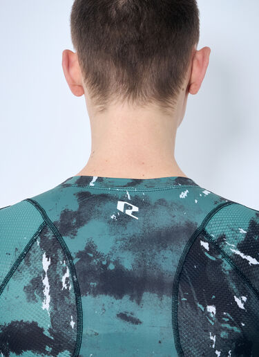 RUNNING ORDER Printed Casey Top Green run0359003