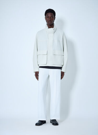 Lemaire High-Collar Utility Jacket White lem0164002