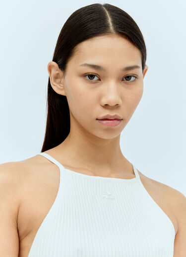 Courrèges 홀리스틱 골지 탱크탑 화이트 cou0255019