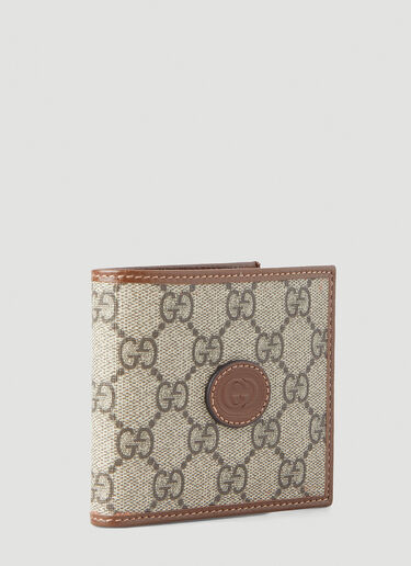 Gucci GG Logo Patch Supreme Wallet Beige guc0147139