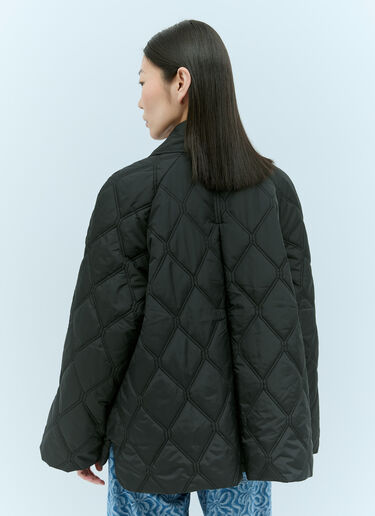 GANNI Ripstop Quilted Jacket Black gan0255015