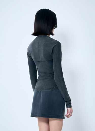 Alexander Wang Ruched Square Neck Top Grey awg0258004