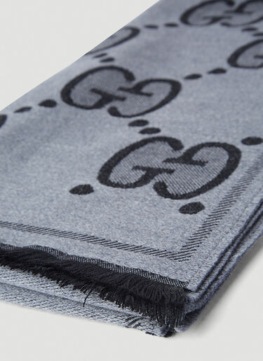 Gucci GG Jacquard Scarf Black guc0143094