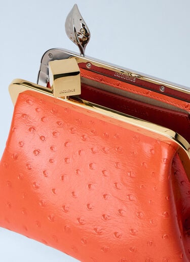 Jacquemus Le Berlingot Small Leather Clutch Bag Orange jac0264042