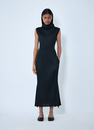 Pleats Please Issey Miyake Pleated Midi Skirt Black plp0263003