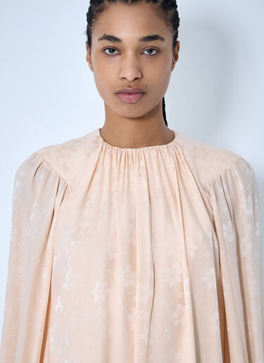 Chloé Gathered Silk Dress Pink chl0259005