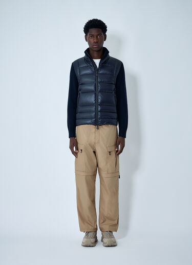 Moncler Grenoble Satin Quilted Cardigan Blue mog0162009