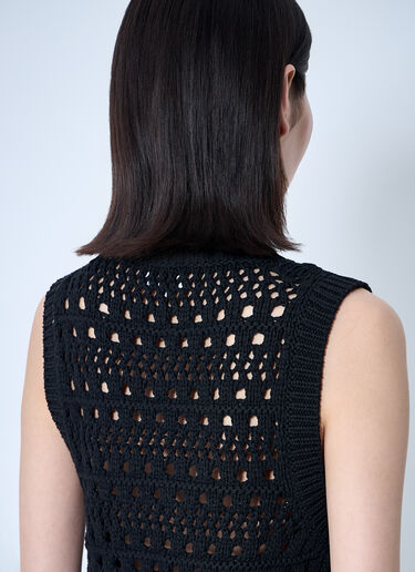 GANNI Logo Patch Vest Black gan0260001