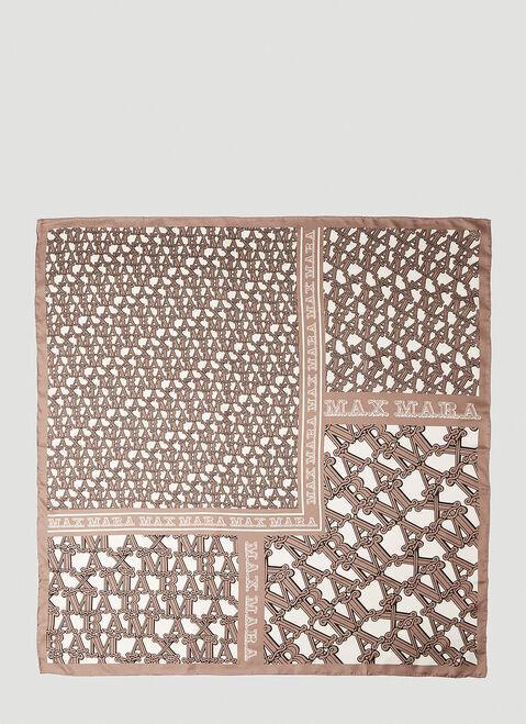 GANNI Logo Print Scarf Pink gan0251071