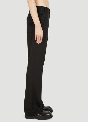 Logo Patch Pants Miu Miu Logo Patch Pants Black miu0251003