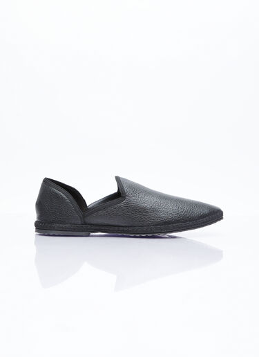 The Row Friulane Leather Flats Black row0253054