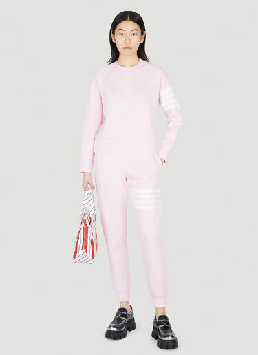 Four Bar Sweatshirt Thom Browne Four Bar Sweatshirt Pink thb0251011