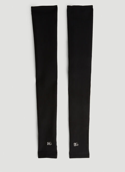 Saint Laurent Logo Plaque Sleeves Black sla0253170