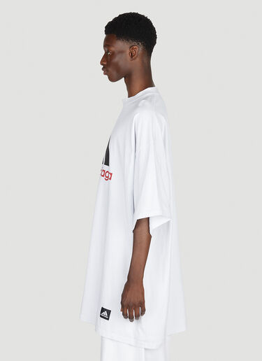 Balenciaga x adidas ロゴプリントTシャツ ホワイト axb0151027