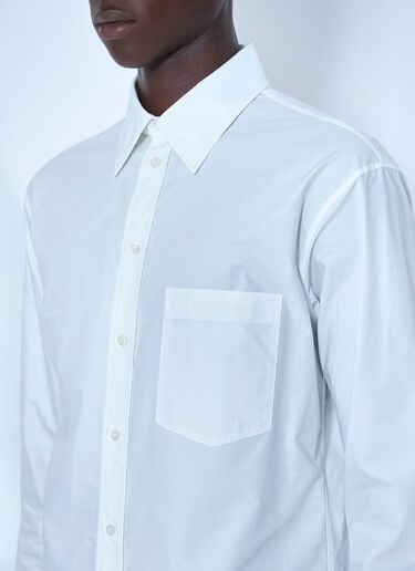 LN-CC® - Balenciaga: Cotton Poplin Shirt - White Balenciaga Cotton Poplin Shirt White bal0165012