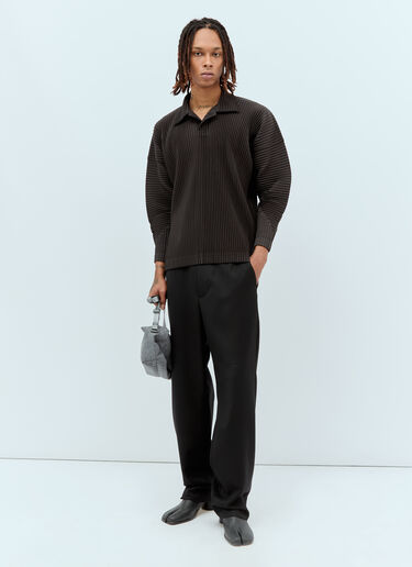 January Pleated Polo Shirt Homme Plissé Issey Miyake January Pleated Polo Shirt Grey hmp0156006