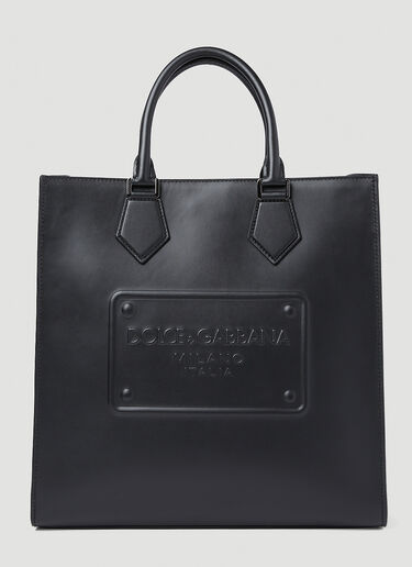 Dolce & Gabbana 徽标压纹托特包 黑色 dol0151004