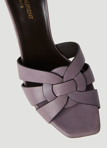Tribute High Heeled Mules Saint Laurent Tribute High Heeled Mules Purple sla0252030