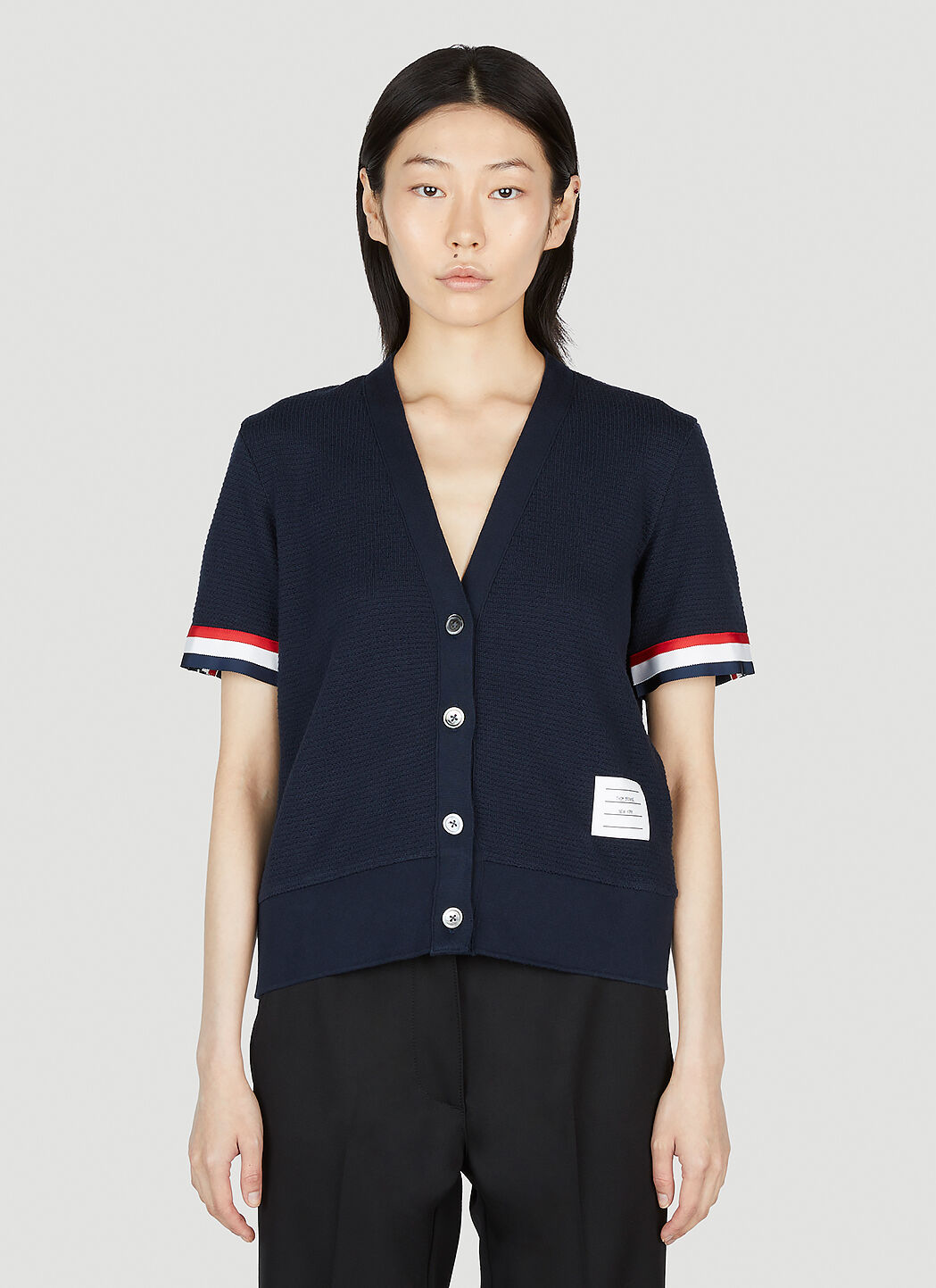 Thom browne blue cardigan sale