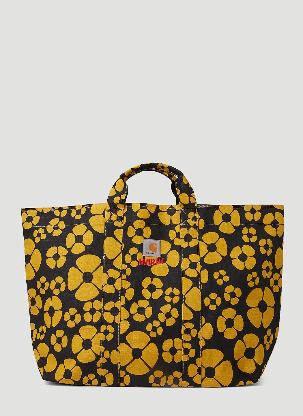 Marni x Carhartt Floral Print Tote Bag in Black | LN-CC®
