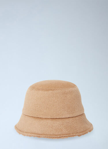 Max Mara Fiducia Teddy Lined Bucket Hat Camel max0254095