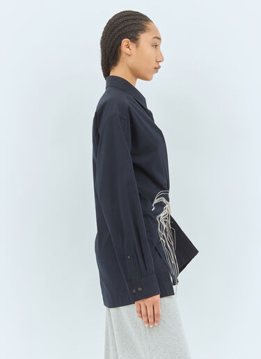 Dries Van Noten Crystal-Embellished Shirt Navy dvn0258030