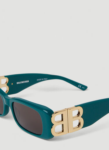 Balenciaga Dynasty Rectangle Sunglasses Green bal0250100