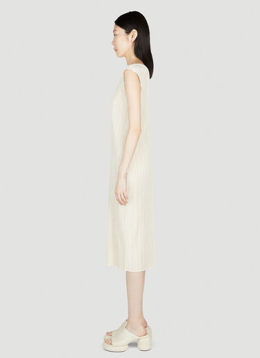 Pleats Please Issey Miyake Pleated Dresses Cream plp0253003