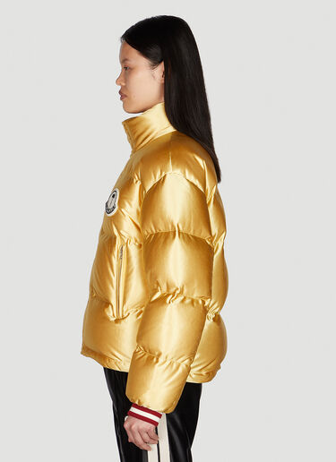 8 Moncler Palm Angels Keon Puffer Jacket Gold mpa0351001