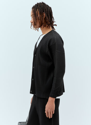 Homme Plissé Issey Miyake Monthly Colors: March Pleated Cardigan Black hmp0156015