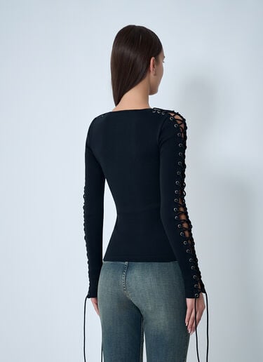 Lace-Up T-Shirt Balenciaga Lace-Up T-Shirt Black bal0262001