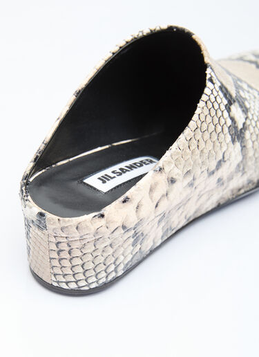 Jil Sander 蛇纹穆勒鞋 棕色 jil0256010