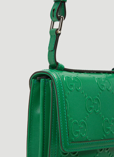 Gucci Perforated-Leather Crossbody Bag Green guc0141028